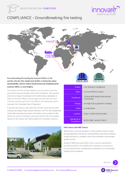 COMPLIANCE - Groundbreaking fire testing