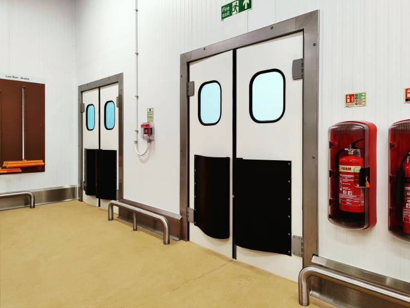Traffidor Swing - Hygiene crash doors (Powder coated)