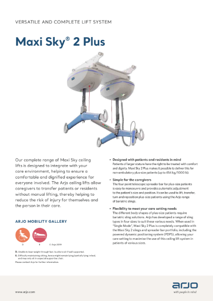 Arjo Bariatric Overhead Hoist - Maxi Sky 2 Plus