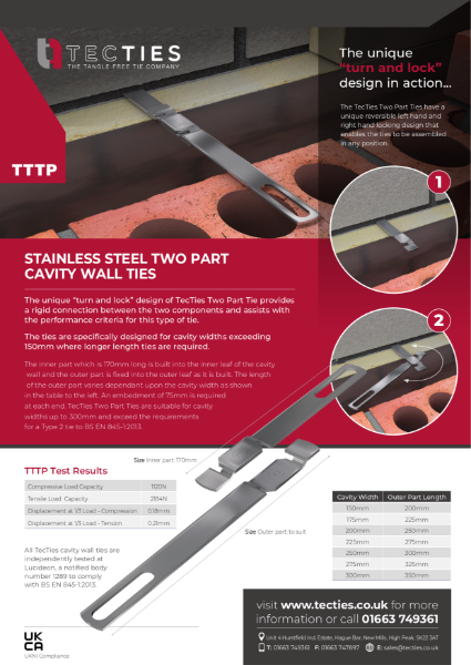 Tecties Two Part Tie datasheet