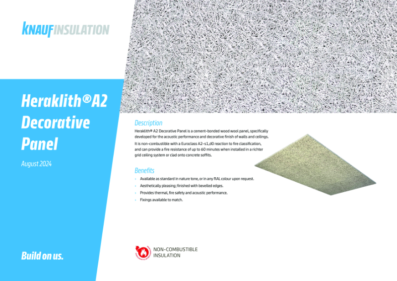 Knauf Insulation Heraklith® A2 Decorative Panel - Product Datasheet