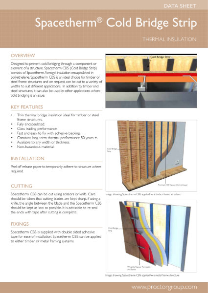 Spacetherm Cold Bridge Strip Datasheet