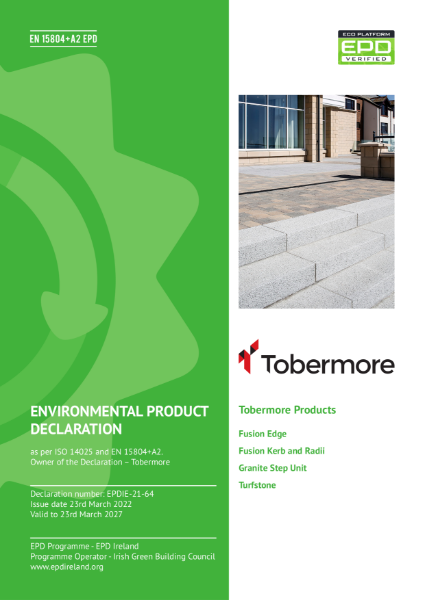 Environmental Product Declaration (EPD) - Fusion Kerb Edge, Fusion Kerb & Radii, Granite Step Unit, Turfstone