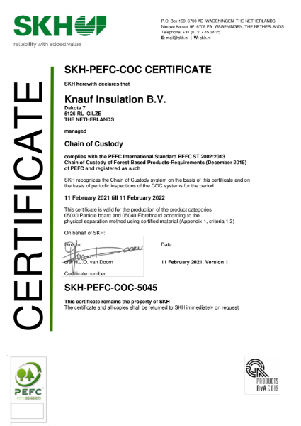 PEFC Certificate, sustainable wood