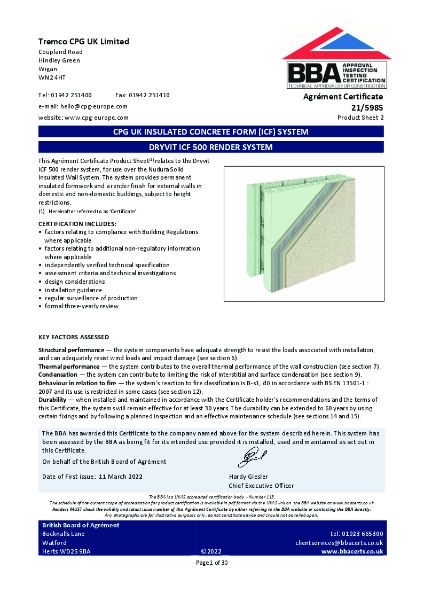 BBA Agrément Certificate