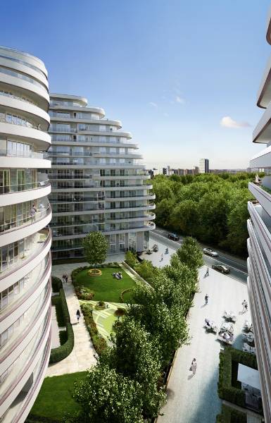 Prestigious Vista Luxury Apartments, London, featuring Reynaers aluminium sliding doors, curtain wall and windows