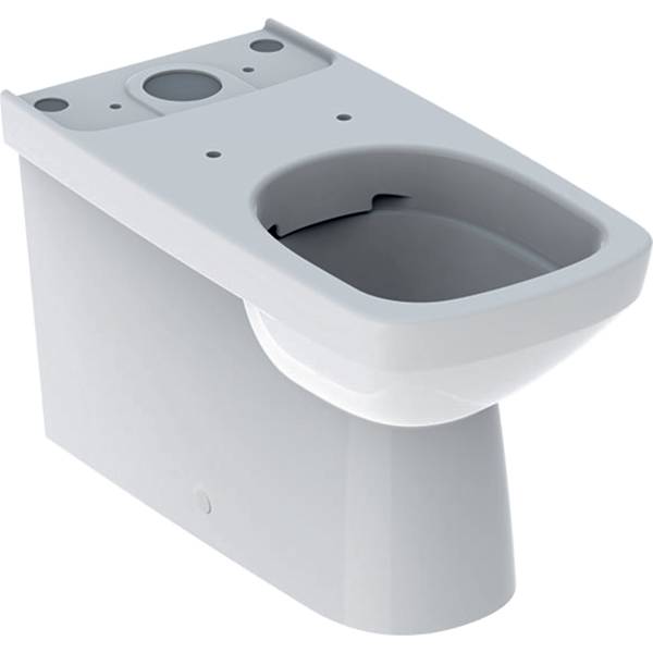 Selnova Square Floor-Standing WC For Close-Coupled Exposed Cistern, Washdown, Back-To-Wall, Semi-Shrouded, Rimfree