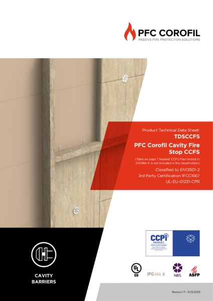 PFC Corofil Cavity Fire Stop CCFS - Datasheet