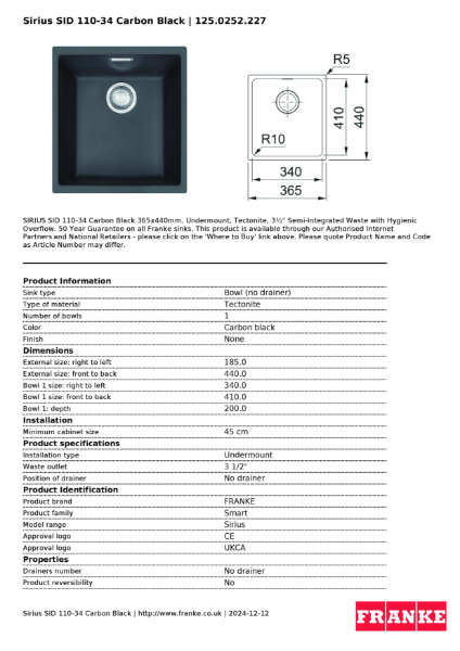 Product Sheet 125.0252.227