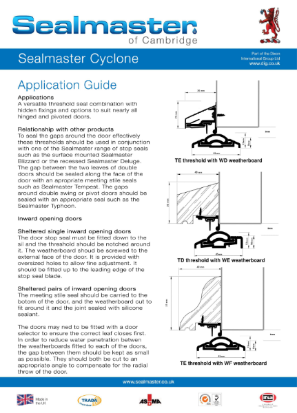 Sealmaster Cyclone Application Guide