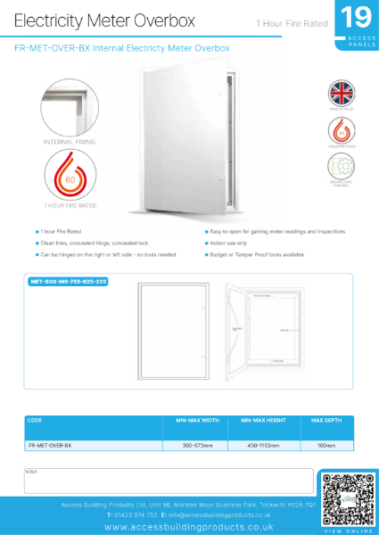 Electricity Meter Overbox Brochure