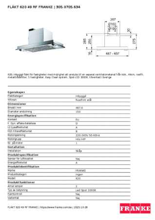 Product Sheet 305.0705.634