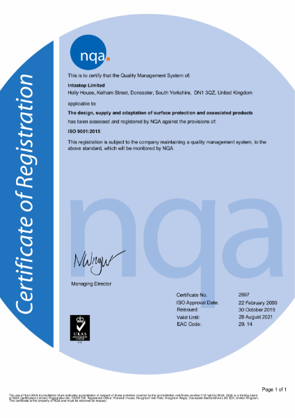 ISO9001-2015 Certificate 2019