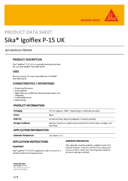 Sika® Igolflex P-15 UK