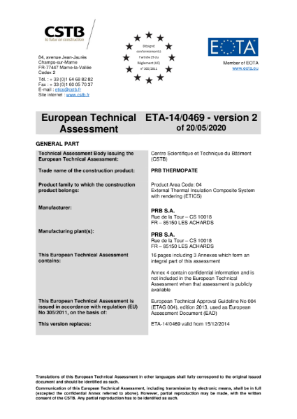 European Technical Approval (ETA)