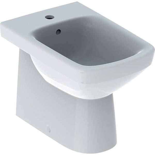 Selnova Square floor-standing bidet, back-to-wall, semi-shrouded