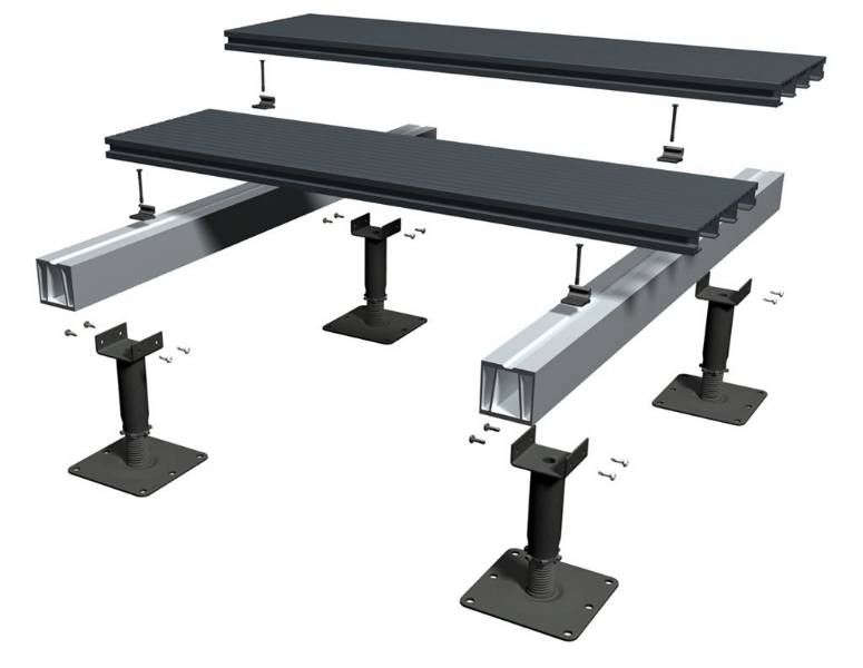 RynoAluTerrace™ Adjustable Aluminium Decking System for Terraces