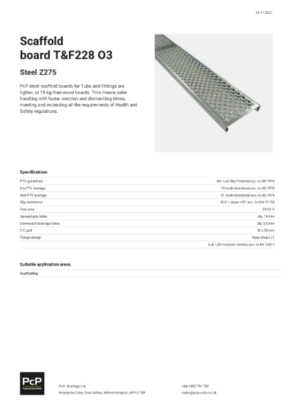 Tubes and Fittings Scaffold Board