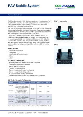 CMS Danskin Acoustics RAV saddle system - TDS issue 2 11 2025
