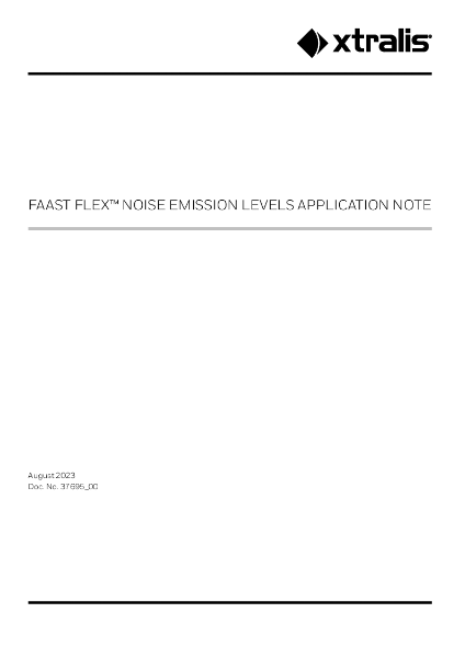 XTRALIS Faast Flex Noise Emission Application Note