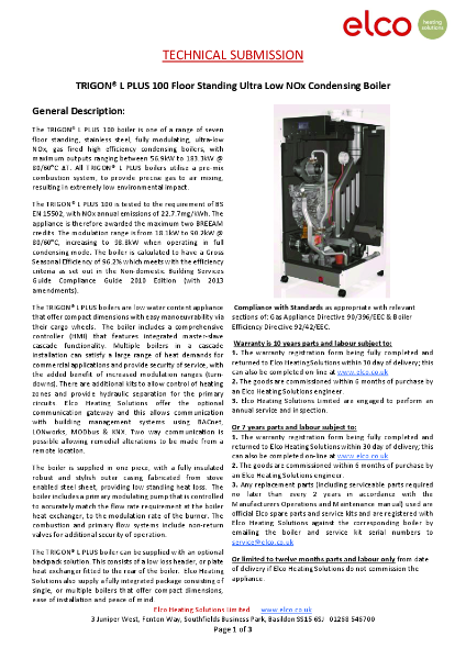 Technical Submission - TRIGON L PLUS 100