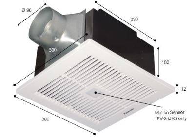 Ceiling Mounted Ventilation Fan - Compact Ventilation Fan.