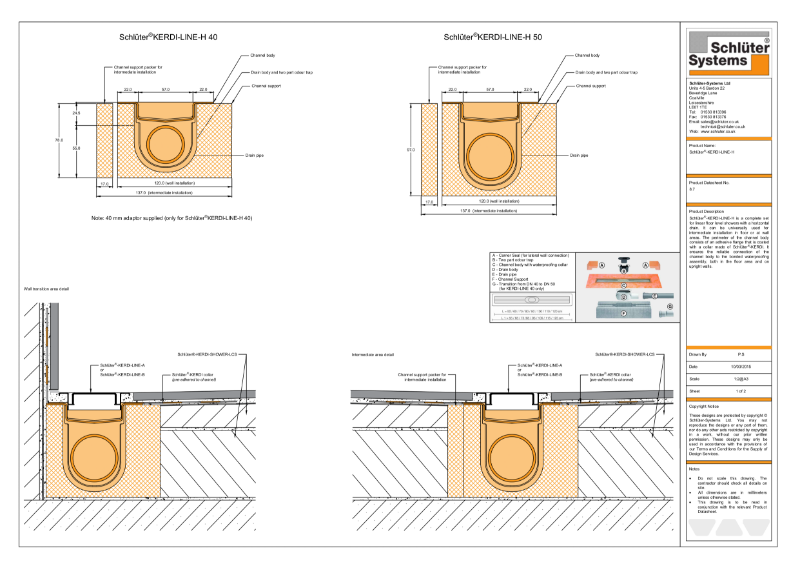 8.7 - Schlüter®-KERDI-LINE-H - Technical Drawing