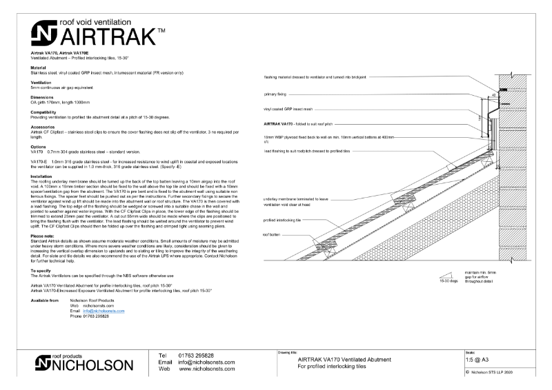 AIRTRAK VA Technical Data Sheet