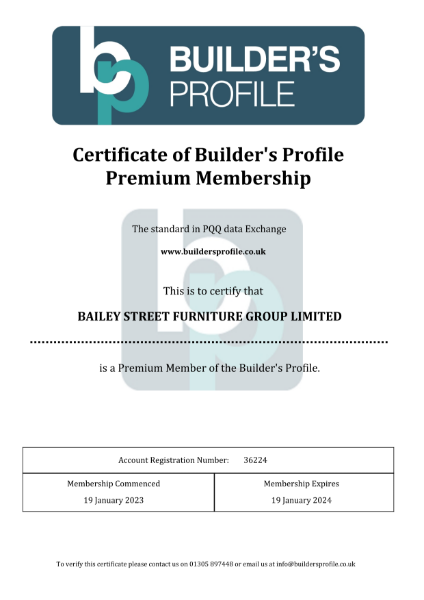 Builder's Profile Certificate