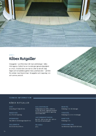 Produktblad - Kåbex Rutgaller | Kåbe-Mattan AB | Lattira Source
