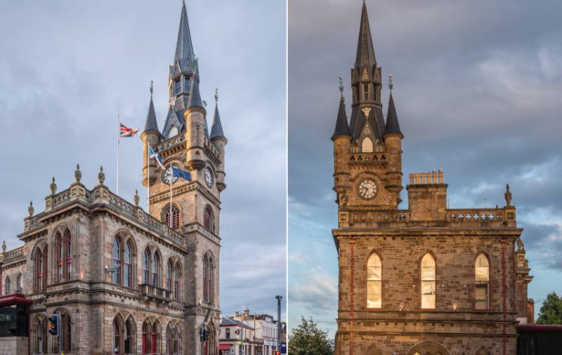 A brand new Cupa Pizarras slate roof for the Renfrew Town Hall