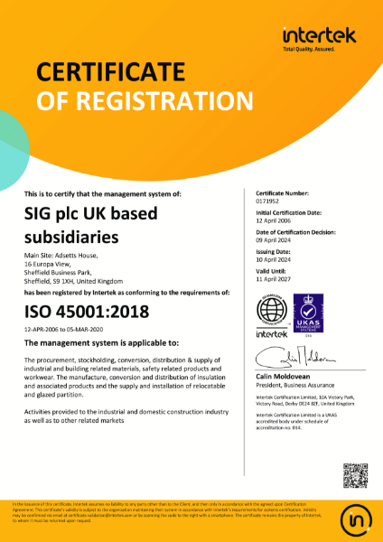 ISO 45001 Health and Safety Management