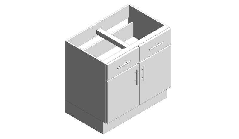 Base Unit - Double Drawer Line Unit