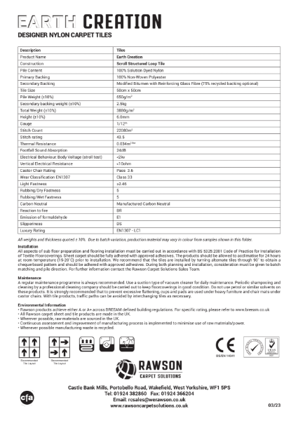 Earth Creation Nylon Datasheet