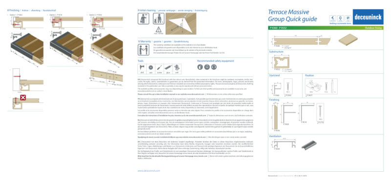 Twinson Composite Decking 'Solid' "Massive" Installation Quick Guides