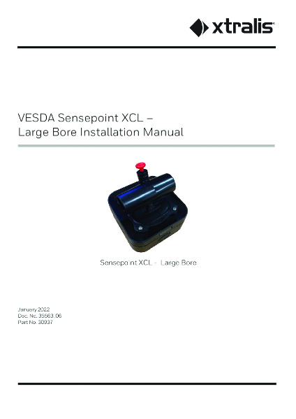 XTRALIS VESDA Sensepoint XCL ASD Gas Detection - Installation Manual