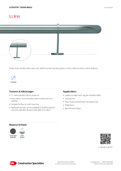 CS LLRSS Crash Rail_Product Sheet (09.23)