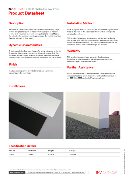 INVI-AluBase-Flat-Datasheet