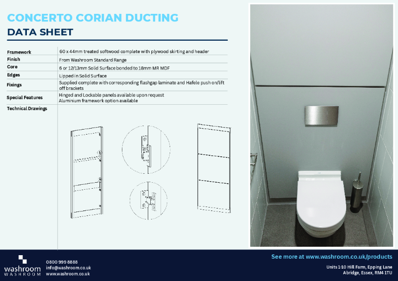Concerto Corian Ducting