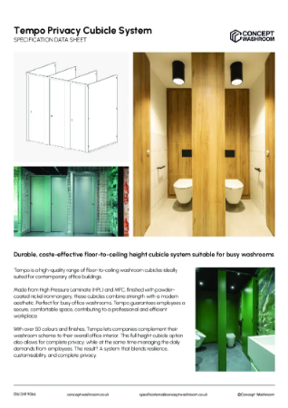 CW Tempo Cubicle System - Datasheet