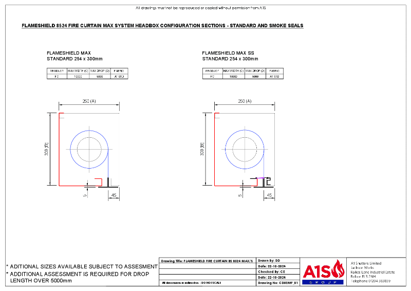 A1S Group Drawing BS 8524 Max/S (Face Fit) CD02MF