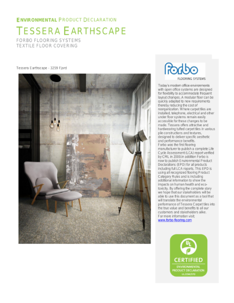 Tessera Earthscape Environmental Product Declaration 