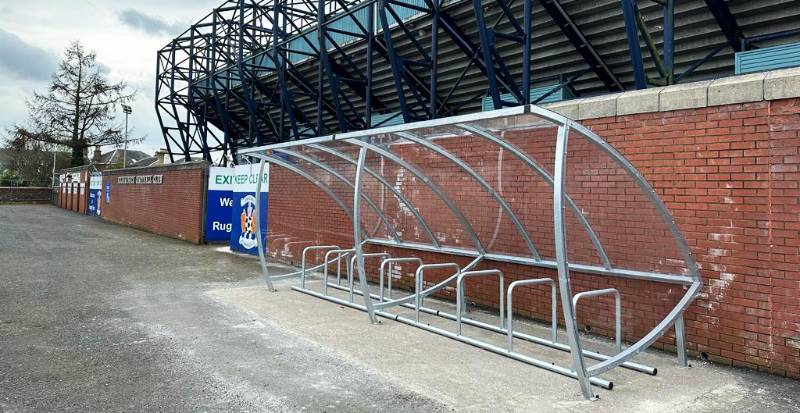 Kilmarnock Football Club Take Delivery of Classic FalcoSail Cycle Shelters