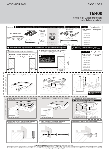 Trade Skylight Installation Guide