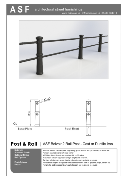 ASF Belvoir 2 Rail Post