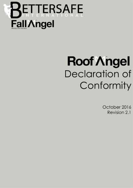 Roof Angel Declaration of Conformity