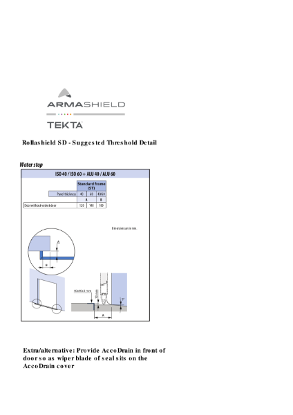 Rollashield Isodor Threshold Detail