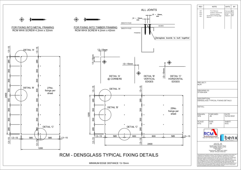 Board Fixing Guide - Densglass