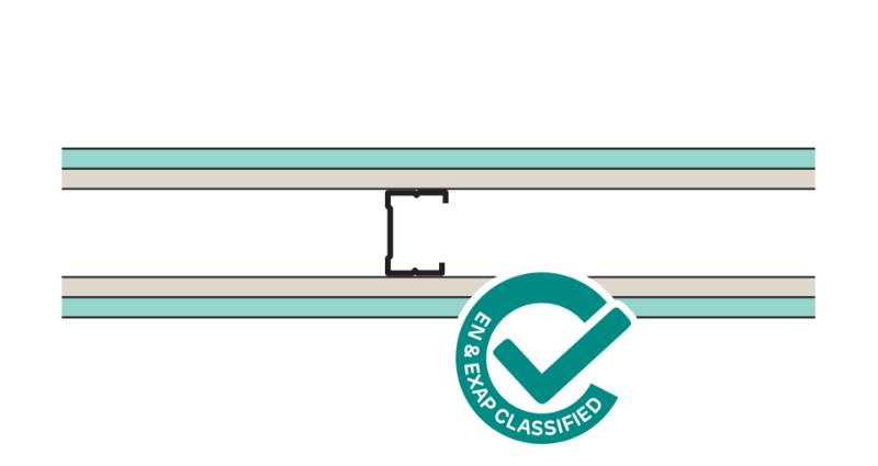 Siniat Single Frame Metal Stud Partition CS50R-12MR12St