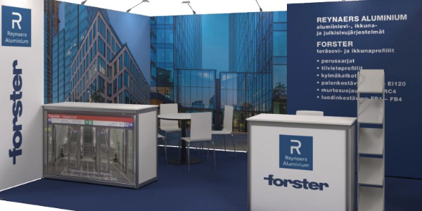 Reynaers Aluminium ja Forster Tampereen Alihankintamessuilla